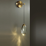 Бра с плафоном в форме капли Crystal Transparent Drop варинант исполнения - 3 | Loft Concept в Новосибирске