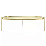 Кофейный столик овальный золотой Modern Mirror Gold Table варинант исполнения - 2 | Loft Concept в Новосибирске