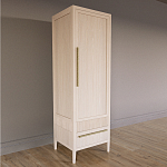 Узкий Шкаф Primo с 2 выдвижными ящиками Светлый дуб варинант исполнения - 3 | Loft Concept в Новосибирске