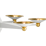 Люстра круглая с бело-золотыми плафонами Light Source варинант исполнения - 1 | Loft Concept в Новосибирске