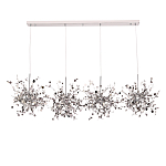 Люстра подвесная из четырех частей с металлическими круглыми элементами Terzani Argent варинант исполнения - 3 | Loft Concept в Новосибирске