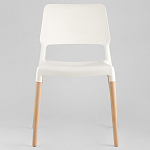 Пластиковый стул на ножках из массива бука Ferret White 4 шт варинант исполнения - 3 | Loft Concept в Новосибирске