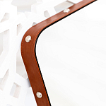 Зеркало прямоугольное в металлической раме с кожаной отделкой Loft in Reflection варинант исполнения - 4 | Loft Concept в Новосибирске