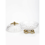 Конфетница из прозрачного рельефного стекла Eden Garden варинант исполнения - 4 | Loft Concept в Новосибирске