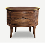 Прикроватный столик из дерева с 2-мя ящиками Moon Walnut Furniture варинант исполнения - 6 | Loft Concept в Новосибирске