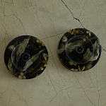 Круглая подставка под благовония из эпоксидной смолы с цветами черная Epoxy Resin Flowers Incense Stand Black варинант исполнения - 2 | Loft Concept в Новосибирске