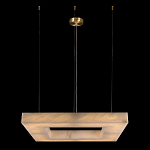 Люстра с квадратным каменным плафоном Calcite Square Light варинант исполнения - 1 | Loft Concept в Новосибирске