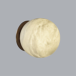 Настенно-потолочный светильник с плафоном в форме шара из алебастра Cryptocrystalline Stone варинант исполнения - 3 | Loft Concept в Новосибирске