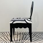 Дизайнерский стул с круглой деревянной спинкой Black and White Clover варинант исполнения - 4 | Loft Concept в Новосибирске