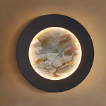 Бра в форме диска черного цвета Borders of Black варинант исполнения - 4 | Loft Concept в Новосибирске