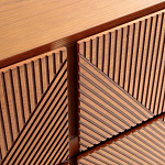 Комод с геометрическим рисунком на ящиках Anders Dark Wood варинант исполнения - 4 | Loft Concept в Новосибирске