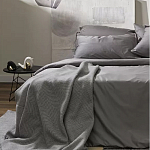 Плед из шерсти мериноса серого цвета 130×180 см Gray Waves варинант исполнения - 7 | Loft Concept в Новосибирске