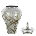 Ваза из стекла с крышкой и декоративными узорами Chinoiserie Ceramics варинант исполнения - 1 | Loft Concept в Новосибирске