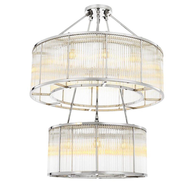 Люстра Chandelier Bernardi Nickel Никель Прозрачный в Новосибирске | Loft Concept 