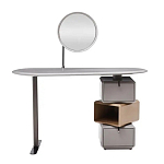 Консоль с зеркалом и  3-мя вращающимися ящиками Eloida варинант исполнения - 1 | Loft Concept в Новосибирске
