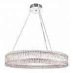 Люстра подвесная круглая из прозрачного хрусталя с корпусом из металла цвета хром Selfsufficient варинант исполнения - 5 | Loft Concept в Новосибирске