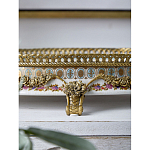 Чаша с цветочным орнаментом на бронзовых ножках Eden Garden варинант исполнения - 4 | Loft Concept в Новосибирске