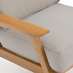 Кресло с каркасом из массива дуба Deniaud Oak Beige Armchair варинант исполнения - 5 | Loft Concept в Новосибирске