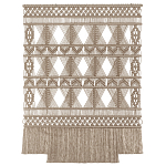 Панно на стену плетеное Макраме бежевый цвет  варинант исполнения - 13 | Loft Concept в Новосибирске