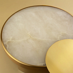 Бра в форме диска из бежевого алебастра Cryptocrystalline Stone варинант исполнения - 2 | Loft Concept в Новосибирске