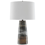 Настольная лампа с конусовидным тканевым абажуром Rock варинант исполнения - 1 | Loft Concept в Новосибирске