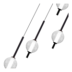 Люстра светодиодная каскадная с 4-мя сферическими стеклянными плафонами Splatter варинант исполнения - 4 | Loft Concept в Новосибирске