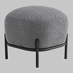 Пуф Стоун букле Fluffy темно-серый варинант исполнения - 1 | Loft Concept в Новосибирске