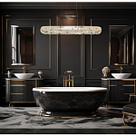 Люстра овальная с мозаичным хрустальным оформлением Sparks of Crystal варинант исполнения - 3 | Loft Concept в Новосибирске