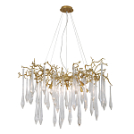 Люстра подвесная с прозрачными подвесками в форме капель Droplet Chandelier варинант исполнения - 3 | Loft Concept в Новосибирске