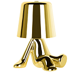 Настольная лампа фигурная золотого цвета с гладким абажуром Высота 17 см Sophia варинант исполнения - 2 | Loft Concept в Новосибирске