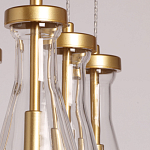 Люстра с 7-ю прозрачными плафонами из стекла в форме капли Lucid Rain  варинант исполнения - 9 | Loft Concept в Новосибирске