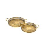 Поднос железный Gold Mesh варинант исполнения - 2 | Loft Concept в Новосибирске