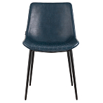 Стул с обивкой из экокожи темно-синего цвета RHOMBUSES UPHOLSTERY варинант исполнения - 2 | Loft Concept в Новосибирске