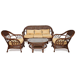 Комплект уличной мебели из ротанга Clara коричневый варинант исполнения - 1 | Loft Concept в Новосибирске