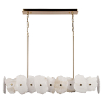 Люстра подвесная линейная с текстурированными мраморными элементами Marble square варинант исполнения - 1 | Loft Concept в Новосибирске