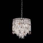 Люстра круглая с хрустальными подвесками на серебряном каркасе Roul Crystal Light варинант исполнения - 8 | Loft Concept в Новосибирске