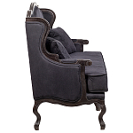 Диван двухместный George Grand Seating black velour варинант исполнения - 2 | Loft Concept в Новосибирске