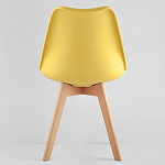 Стул с основой из пластика и мягким сиденьем Arvika Yellow варинант исполнения - 4 | Loft Concept в Новосибирске