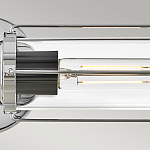 Бра для ванных комнат горизонтальное с 2-мя прозрачным цилиндрическим плафонами на круглом основании Hinkley варинант исполнения - 8 | Loft Concept в Новосибирске