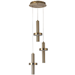 Каскадный светильник с 3-мя плафонами Flos Brass Metal Acrylic Trio Hanging Lamp варинант исполнения - 1 | Loft Concept в Новосибирске