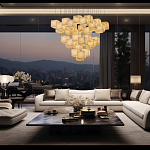 Люстра подвесная с квадратными плафонами из натурального камня Glowing Spheres варинант исполнения - 8 | Loft Concept в Новосибирске