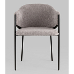 Стул Brace букле серый варинант исполнения - 4 | Loft Concept в Новосибирске