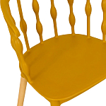 Пластиковый стул на ножках из массива бука Ferret Spiral Mustard варинант исполнения - 4 | Loft Concept в Новосибирске