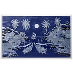 Картина ручная вышивка бисером Ночной пейзаж Night Boat Bay варинант исполнения - 1 | Loft Concept в Новосибирске