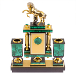 Настольный письменный набор из малахита с декором в виде лошади Leader Organizer варинант исполнения - 4 | Loft Concept в Новосибирске