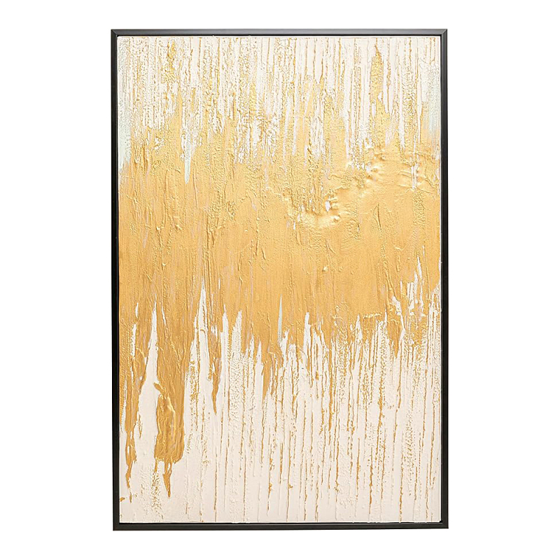 Картина Gold Abstract Глянцевое золото Бежевый в Новосибирске | Loft Concept 