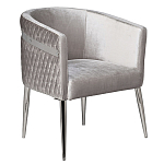 Стул серый велюровый со стеганной спинкой Focus on Convenience варинант исполнения - 1 | Loft Concept в Новосибирске