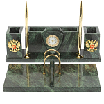 Настольный письменный набор из змеевика с подставкой под календарь Successful Leader варинант исполнения - 1 | Loft Concept в Новосибирске