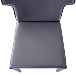 Стул серый из искуственной кожи на 4-х ножках Enigma Gray варинант исполнения - 3 | Loft Concept в Новосибирске