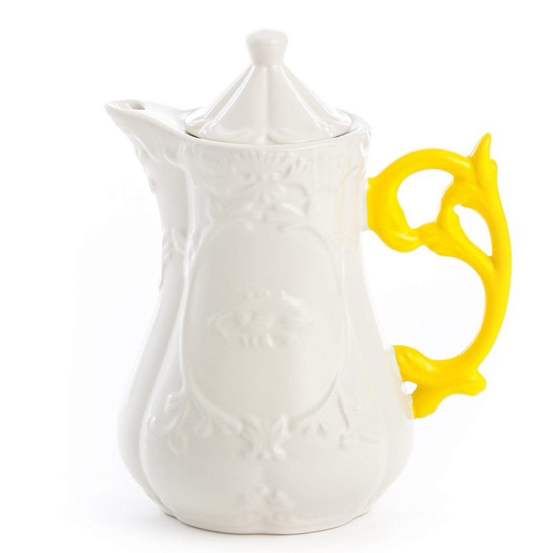 Заварочный чайник Seletti I-Teapot Yellow Белый Желтый в Новосибирске | Loft Concept 